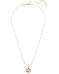 Swarovski - Idyllia Pearl Flower Pendant Necklace - Lyst