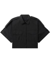 Juun.J - Classic-collar Cropped Shirt - Lyst