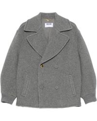 Moschino - Double-Breasted Heart-Motif Wool Jacket - Lyst