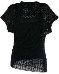 Givenchy - T-shirt Met Jacquard - Lyst