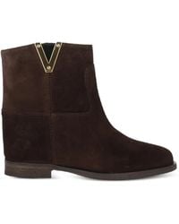 Via Roma 15 - V-Plaque Inner-Wedge Heel Ankle Boots - Lyst