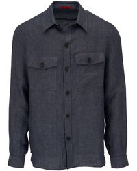 Isaia - Linen Shirt Jacket - Lyst