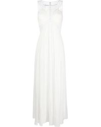 Alberta Ferretti - Embroidered Silk Maxi Dress - Lyst