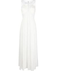 Alberta Ferretti - Embroidered Silk Maxi Dress - Lyst