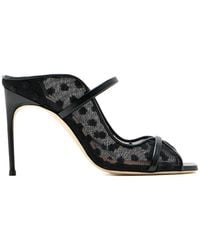 Malone Souliers - Mules En Résille À Fleurs Et À Brides - Lyst