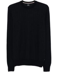 BOSS - Maglione Girocollo Con Motivo A Spina Di Pesce - Lyst