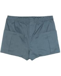 THE M.. - Elasticated-Waistband Patch-Pocket Shorts - Lyst