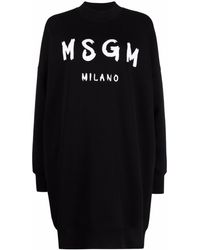 MSGM - Abito modello felpa con logo - Lyst