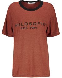 Philosophy Di Lorenzo Serafini - Striped T-Shirt - Lyst
