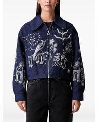 Scotch & Soda - X Royal Delft Graphic-Jacquard Zip-Up Jacket - Lyst
