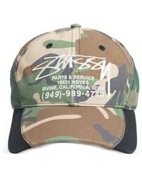 Stussy - Logo-Embroidered Mesh Baseball Cap - Lyst