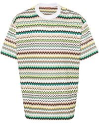 Missoni - T-shirt en coton à imprimé zig-zag - Lyst