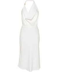 Elisabetta Franchi - All Over Logo Dress Abiti Bianco - Lyst