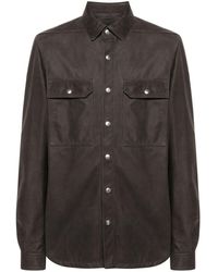 Rick Owens - Outershirt Leather Shirt Jacket - Lyst