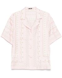 Versace - Camicia Con Stampa Treasure - Lyst