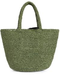 KENZO - Small Basket Embroidered Raffia Tote Bag - Lyst