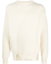 Jil Sander - Waffle-Knit Side-Slits Jumper - Lyst