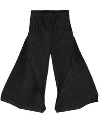 Pleats Please Issey Miyake - Plissé Cropped Trousers - Lyst