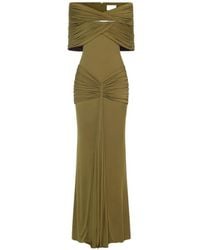 Chats by C.Dam - Off-Shoulder Draped Maxi Dress - Lyst