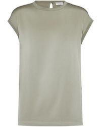 Brunello Cucinelli - モニーレトリム サテンtシャツ - Lyst