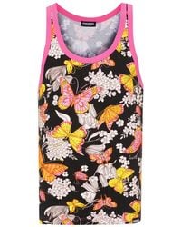 DSquared² - Floral-Print Tank Top - Lyst