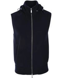 Eleventy - Chaleco con capucha y cremallera - Lyst