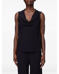 Hanita - Cowl-Neck Sleeveless Top - Lyst