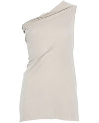 Rick Owens - One-Shoulder Draped Top - Lyst