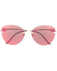 Cartier - カルティエ・アイウェア パンテール リムレス サングラス - Lyst
