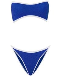 Hunza G - Tyler Contrast-Trim Bikini Set - Lyst