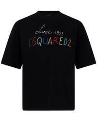 DSquared² - T-Shirt 1995 Brodé Loose-Fit - Lyst
