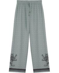 Domaine Des Artistes - Pantaloni Con Stampa Geometrica E Decorazione Leone - Lyst