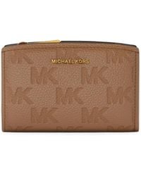 Michael Kors - Logo-Embossed Pebbled-Leather Wallet - Lyst