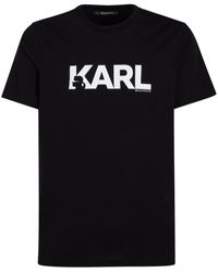 Karl Lagerfeld - Logo-print Organic-cotton T-shirt - Lyst