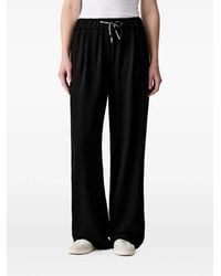KARL LAGERFELD - Logo-Drawstring Wide-Leg Trousers - Lyst