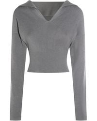 Rick Owens - Gerippter Pullover mit V-Ausschnitt - Lyst