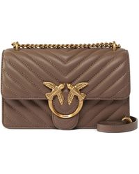 Pinko - Small Love One Chevron Shoulder Bag - Lyst