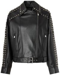 Pinko - Stud-Embellished Belted Jacket - Lyst