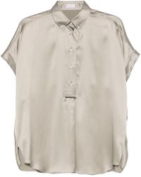Brunello Cucinelli - Button Blouse - Lyst