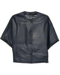 Manzoni 24 - Buttoned Leather Jacket - Lyst