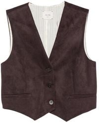 Alysi - Gilet Con Effetto Pelle Scamosciata - Lyst