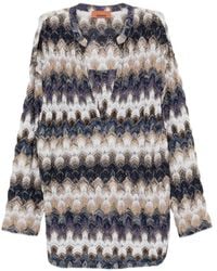 Missoni - Blusa Metalizada Con Motivo En Zigzag - Lyst