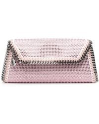 Stella McCartney - Falabella Crystal-Embellished Clutch Bag - Lyst
