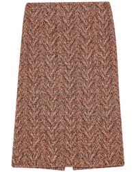 Ottod'Ame - Retro Midi Skirt - Lyst
