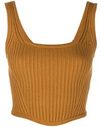 Forte Forte - Ribbed-knit Cropped Top - Lyst