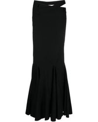 ANDREADAMO - Cut-Out Flannel Maxi Skirt - Lyst