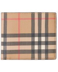 Burberry Cartera plegable International a cuadros - Neutro
