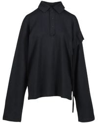 OTTOLINGER - Ruffled-Sleeve Polo Top - Lyst
