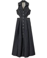 Twinset - Cut-Out Denim Dress - Lyst