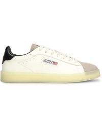 Autry - Suede-Panelled Logo-Patch Sneakers - Lyst